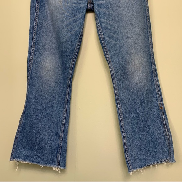 NOEND Denim Kick Flare Side Slit High Rise Jeans - Picture 6 of 12